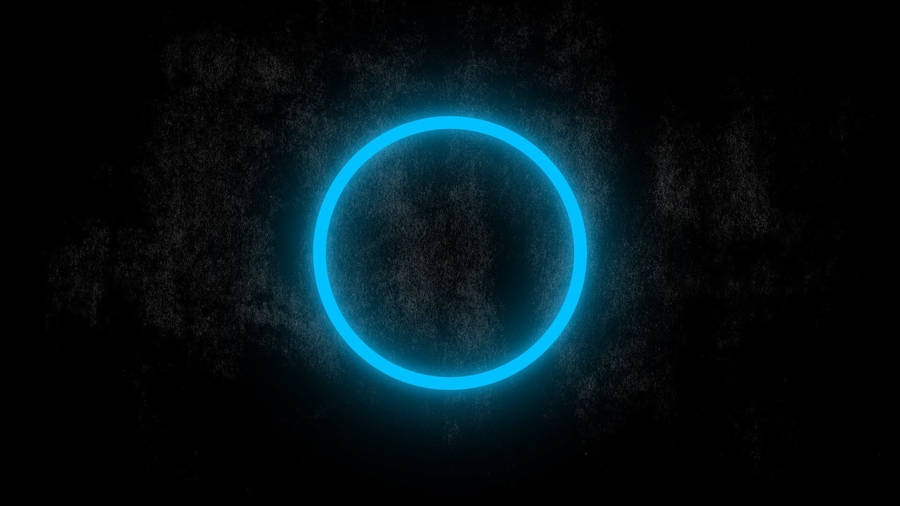 Neon Blue Circle Wallpaper