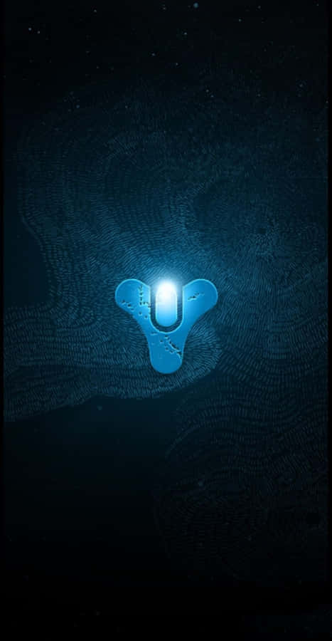 Neon Blue Destiny Logo Wallpaper