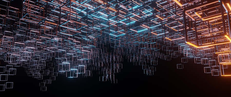 Neon Green And Blue - 3440x1440 Wallpaper