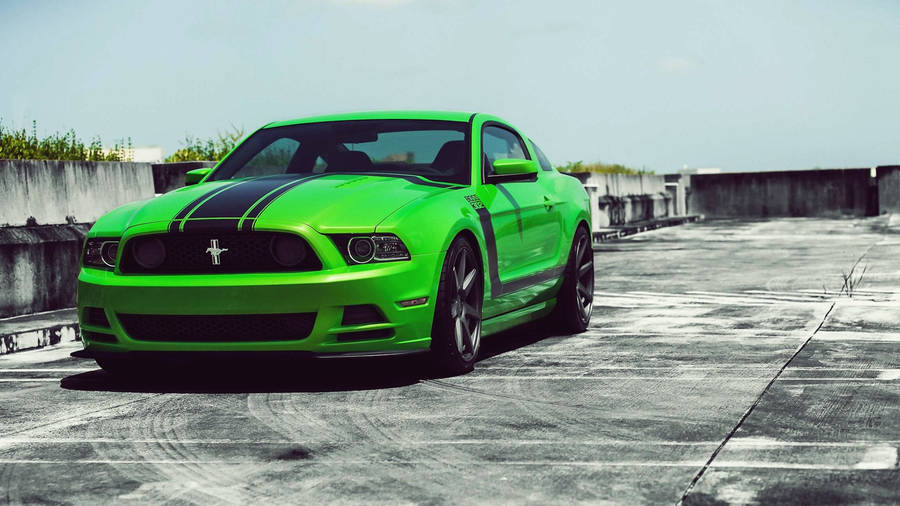 Neon Green Mustang Hd Boss 302 Wallpaper