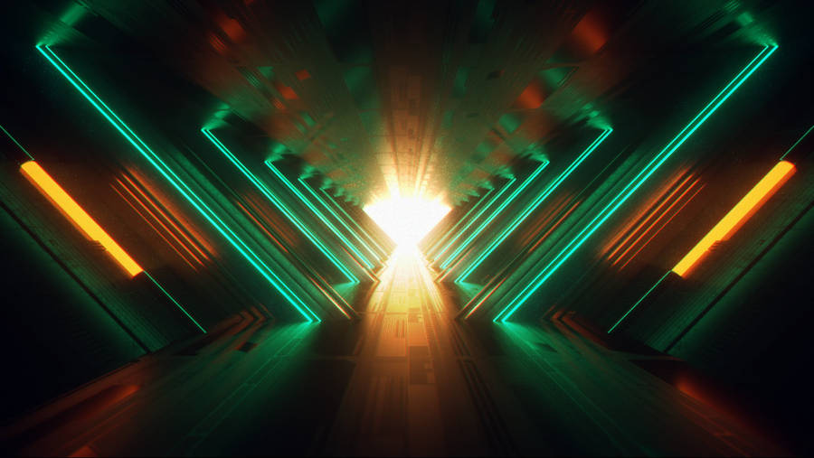 Neon Green Quadrilateral Room Wallpaper