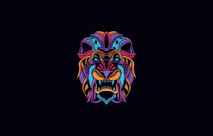Neon Mask 1332 X 850 Wallpaper