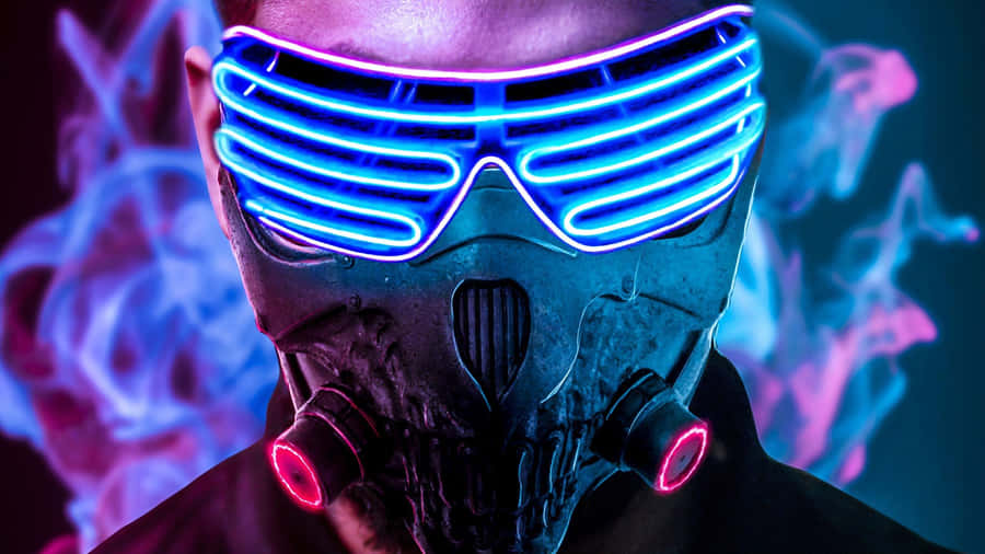 Neon Mask 2048 X 1152 Wallpaper