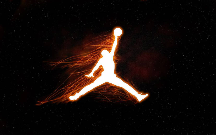 Neon Orange Air Jordan Logo Wallpaper