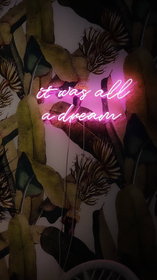 Neon Pink Aesthetic Dream Sign Wallpaper
