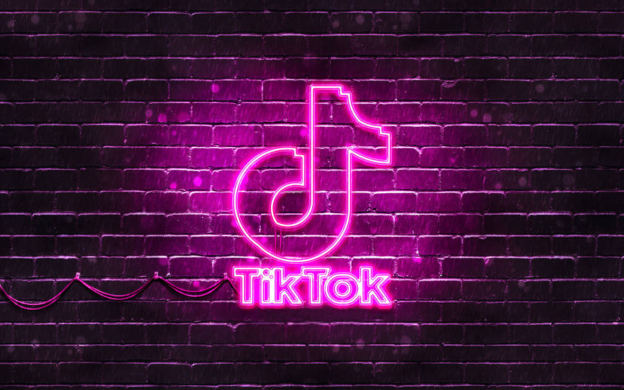 Neon Pink Tiktok Logo Wallpaper