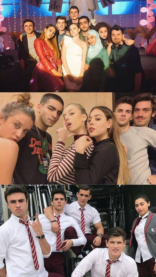 Netflix's Elite Cast Collage Wallpaper