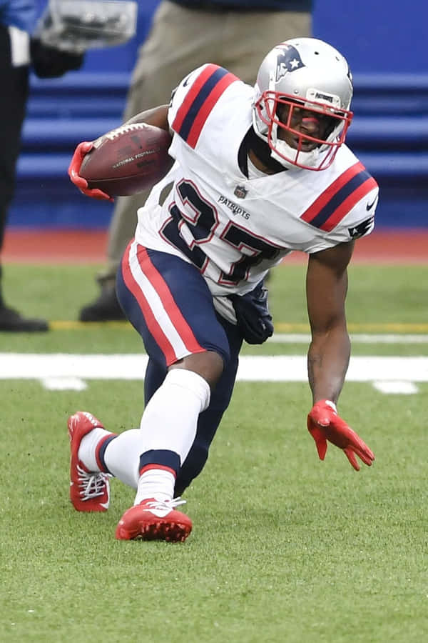 New England Patriots Cornerback Jc Jackson Against Buffalo Bills Wallpaper