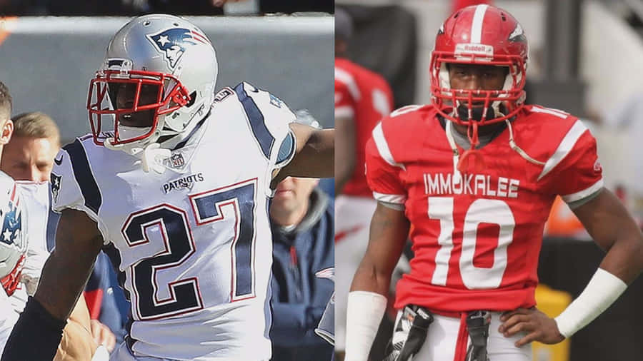 New England Patriots Cornerback Jc Jackson With His Old Portrait Wallpaper