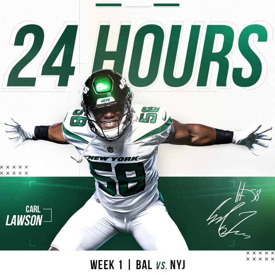 New York Jets' Carl Lawson Wallpaper