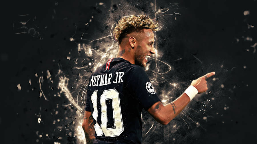 Neymar 4k White Lights Wallpaper