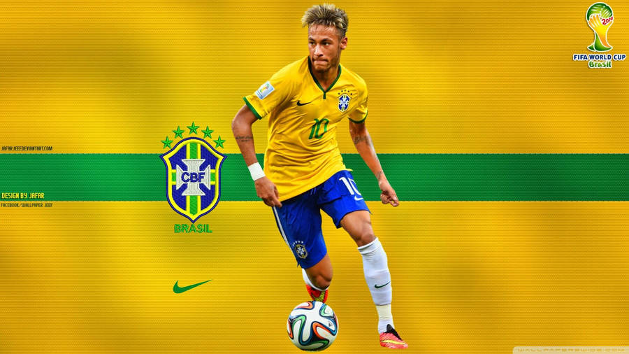 Neymar Jr For Brazil Wallpaper