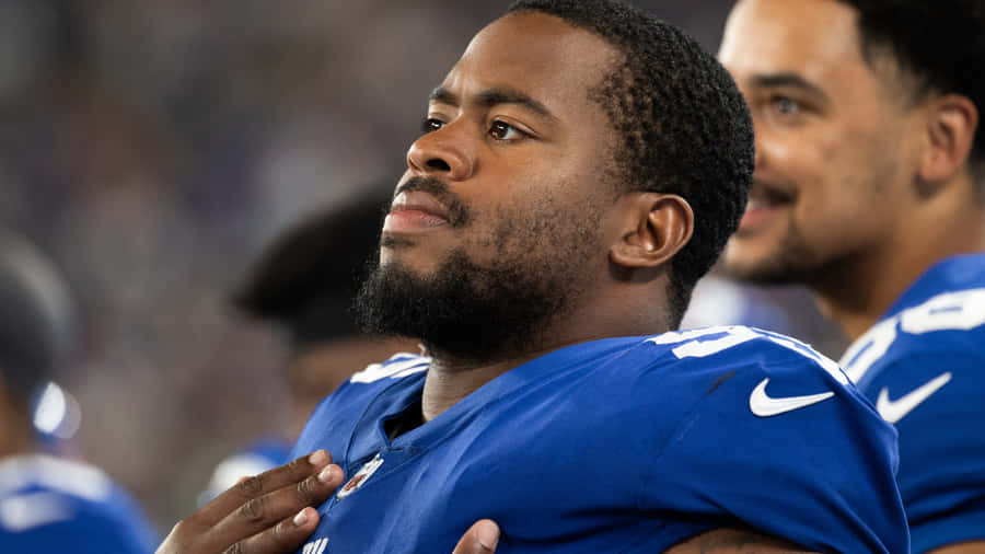 Nfl New York Giants Player Bj Hill Metlife Stadium Wallpaper