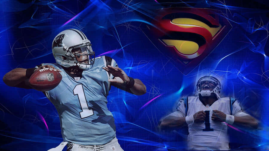 Nfl Quarterback Cam Newton Takes On The Eagles Wallpaper
