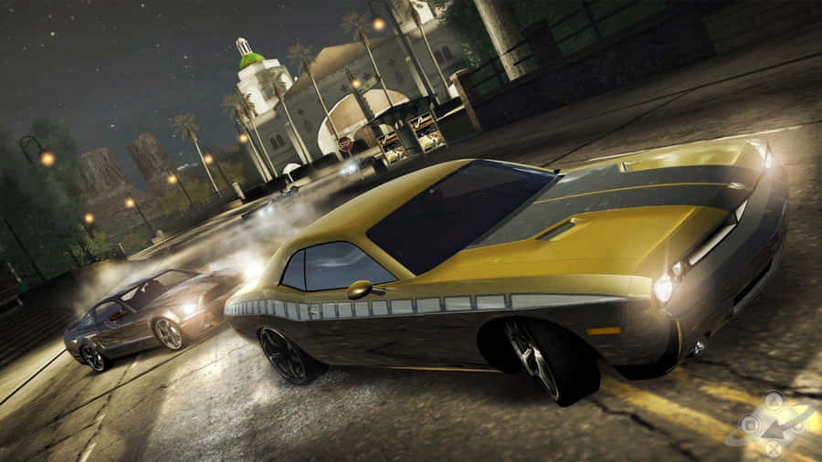 Nfs Mustand And Camaro Digital Poster Wallpaper