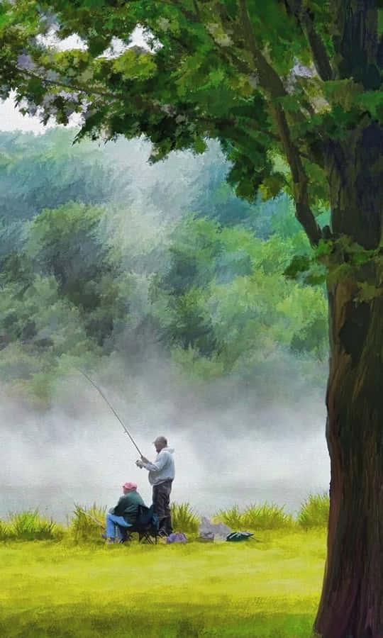 Nice Fishing Phone Theme Display Wallpaper