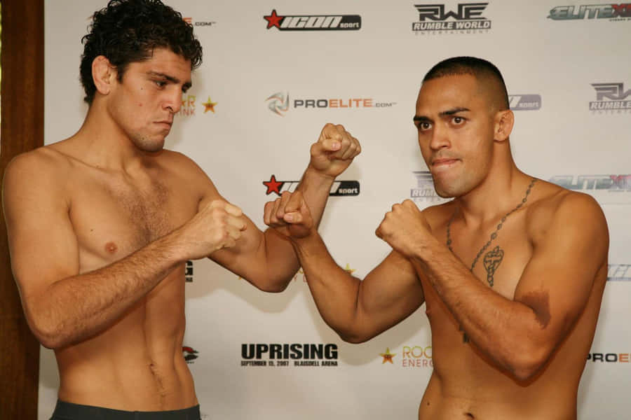 Nick Diaz With An Opponent Wallpaper