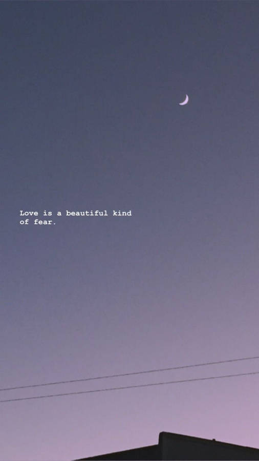 Night Sky With Sad Aesthetic Quote Wallpaper