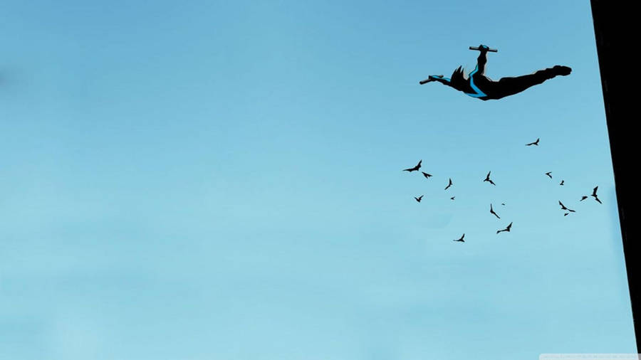 Nightwing In Silhouette Wallpaper
