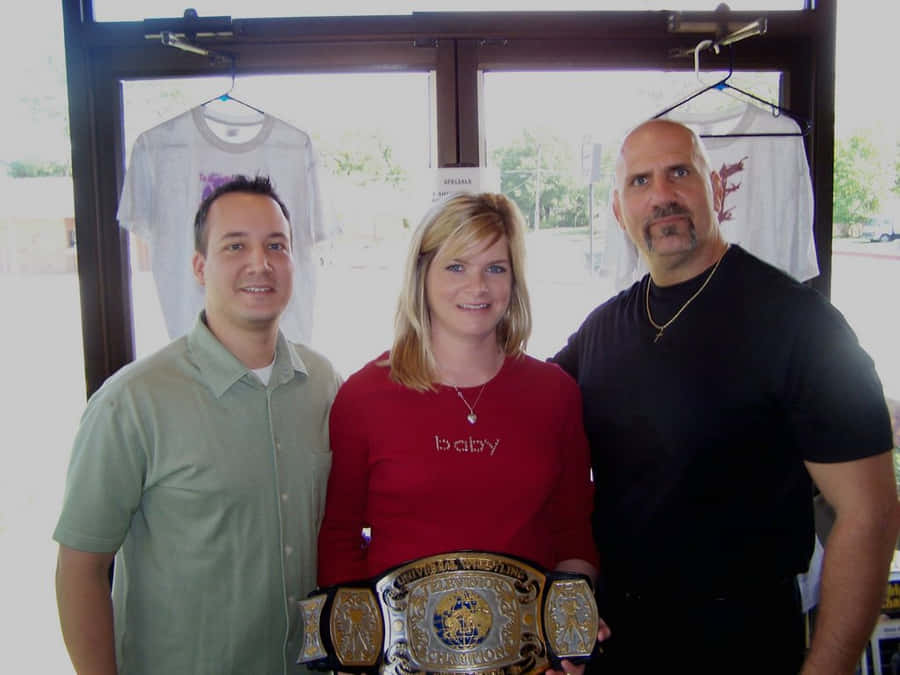 Nikita Koloff With Fansand Championship Belt Wallpaper