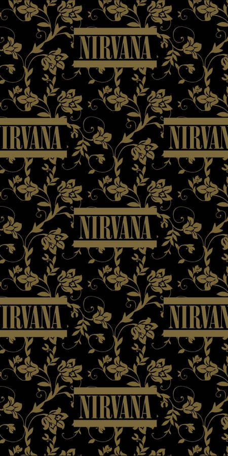 Nirvana Golden Black Wallpaper