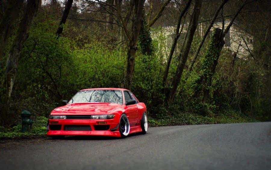 Nissan 180 Sx In The Woods Wallpaper
