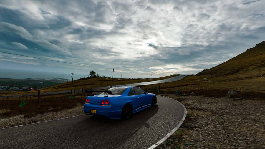 Nissan Skyline Gtr Car In Countryside Wallpaper