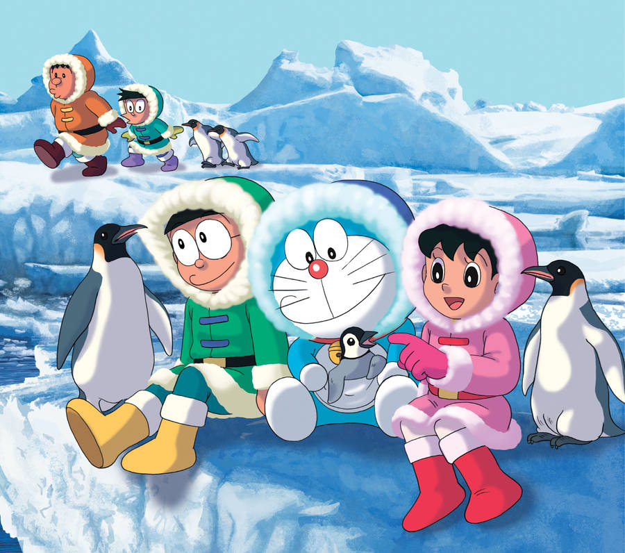 Nobita Shizuka Hd Ice Bergs Wallpaper