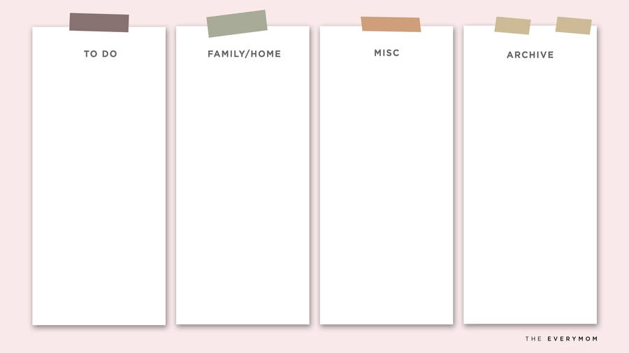 Notepads On Pastel Pink Wallpaper