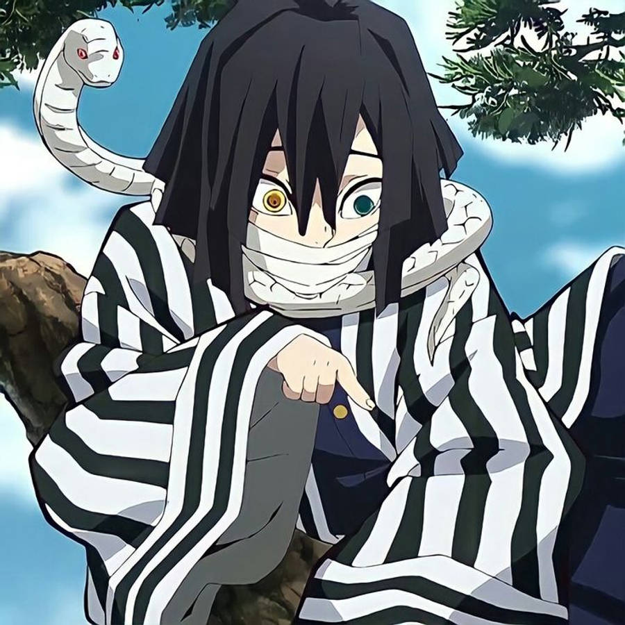 Obanai On Tree Kimetsu No Yaiba Hashira Wallpaper