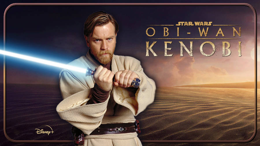 Obi Wan Kenobi Brown Borders Poster Wallpaper