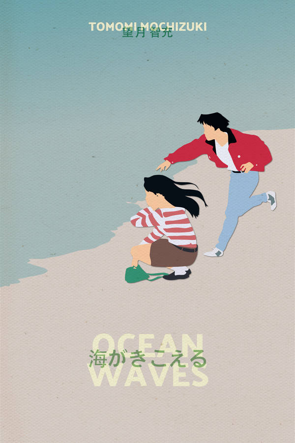 Ocean Waves Minimalist Poster Wallpaper