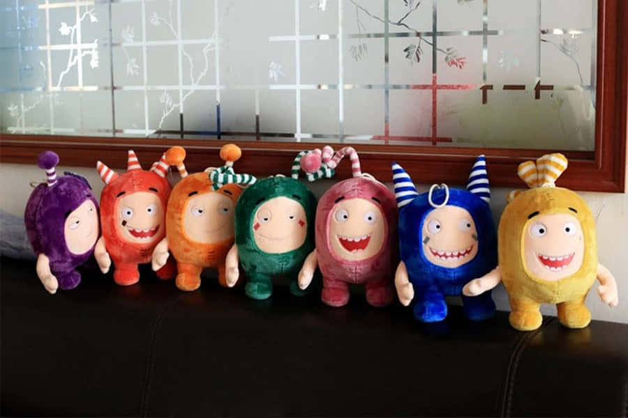 Oddbods Show Cartoon Stuffed Toys Wallpaper