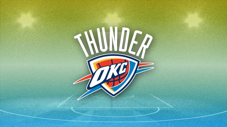 Oklahoma City Thunders Okc Team Logo And Name Wallpaper
