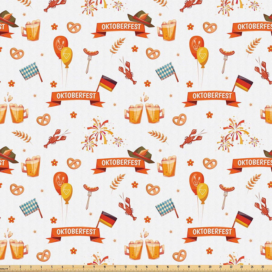 Oktoberfest Icons Pattern Wallpaper