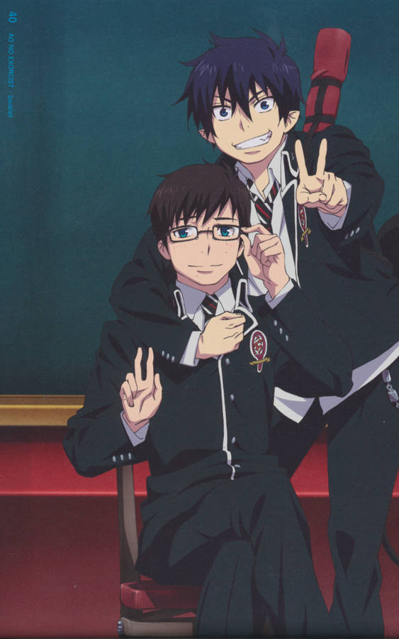 Okumura Bros In Blue Exorcist Wallpaper