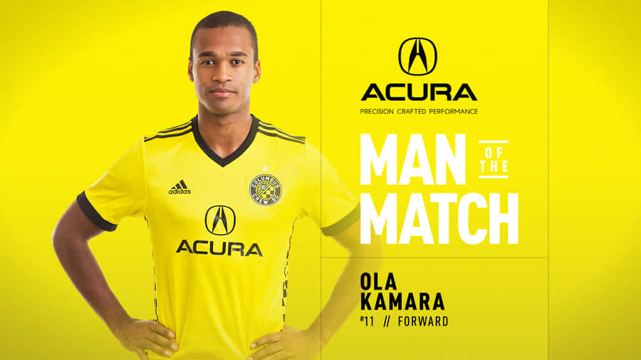 Ola Kamara Columbus Crew Sc Jersey Poster Wallpaper