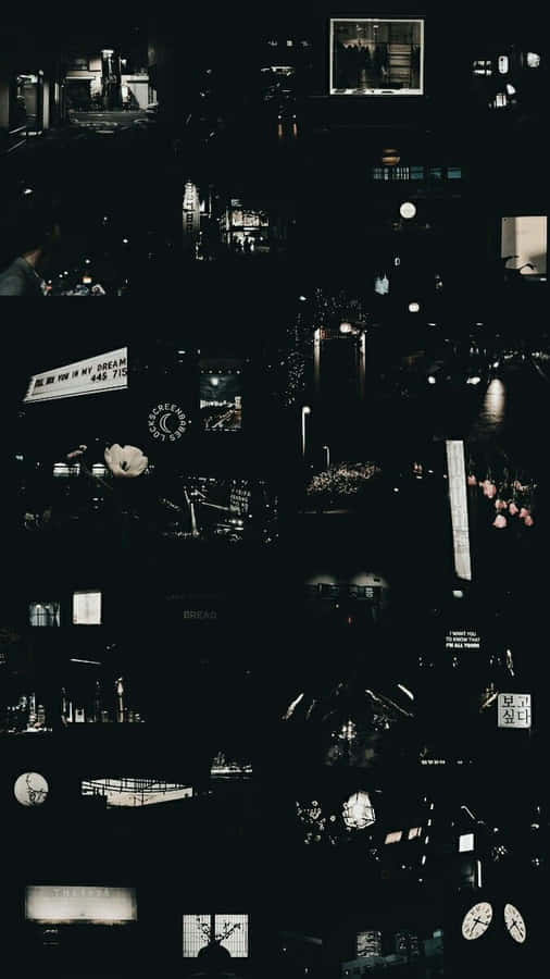 Old Meets New With This Bold Black Retro Aesthetic Wallpaper