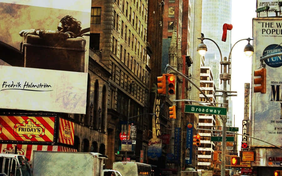 Old Times Square New York City Wallpaper