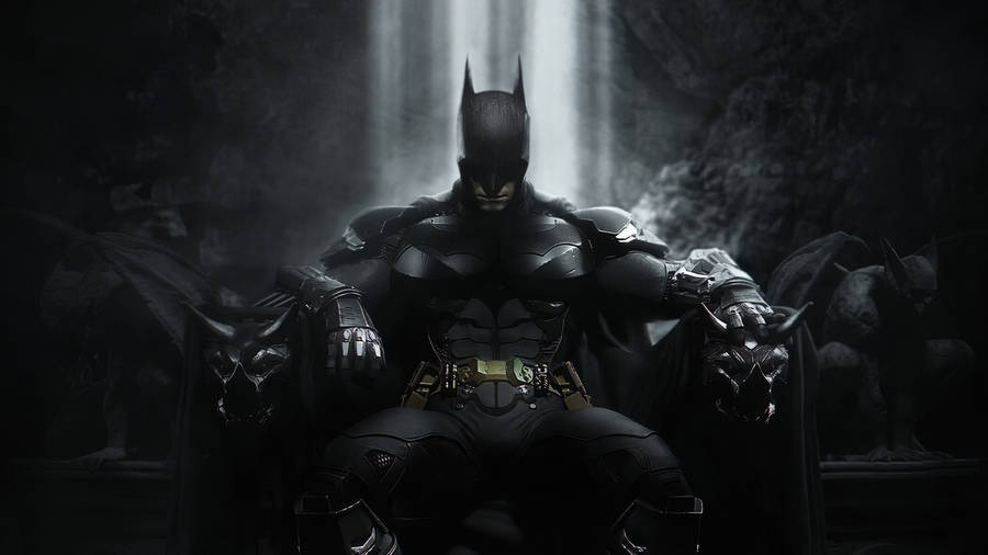 Oled 4k Batman Sitting On Chair Wallpaper
