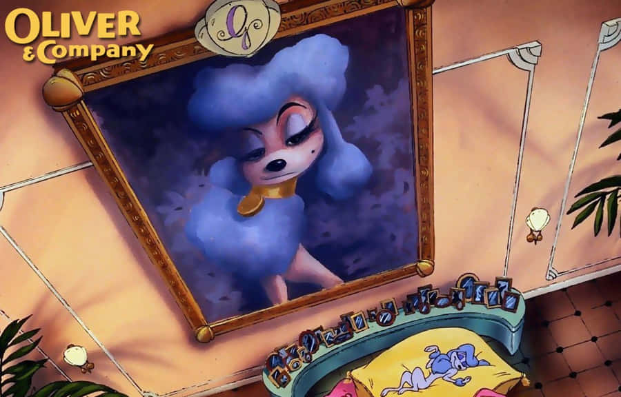 Oliver And Friends Happily Strolling Through The City Wallpaper