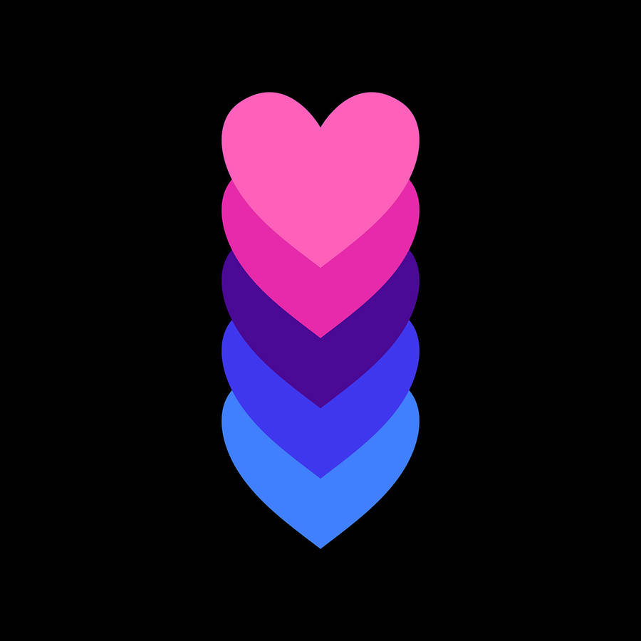 Omnisexual Pastel-colored Hearts Wallpaper