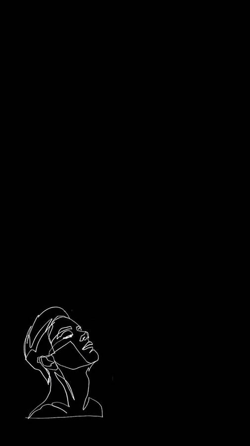 One Line Drawing Chin Up Wallpaper