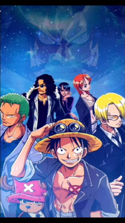 One Piece Blue Straw Hat Crew Wallpaper