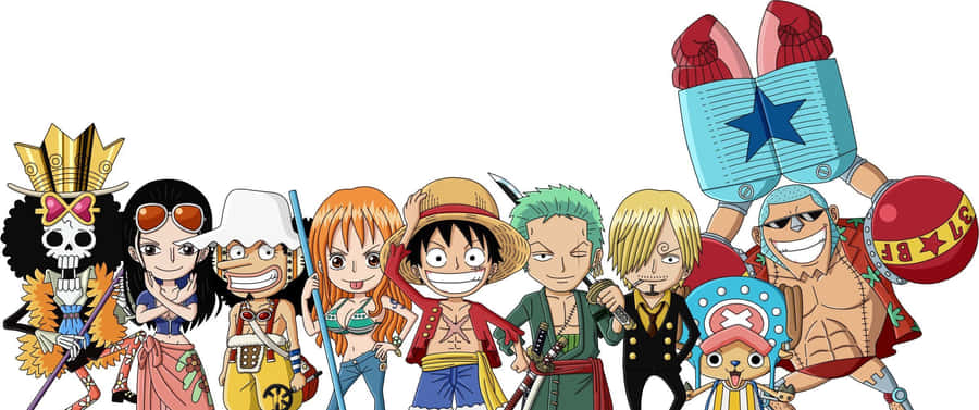 One Piece Chibi Posing Poster Wallpaper