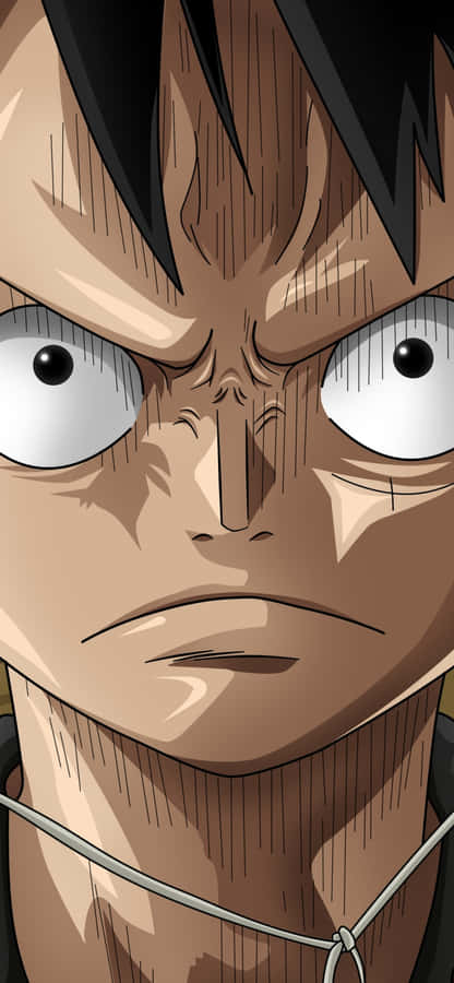 One Piece Luffy Iphone Serious Look Wallpaper