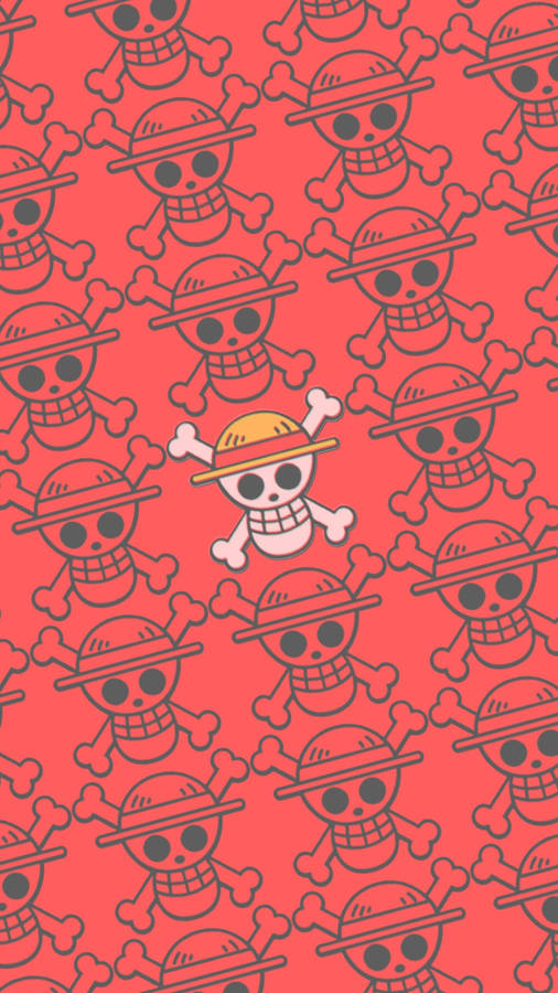One Piece Phone Jolly Roger Collage Wallpaper