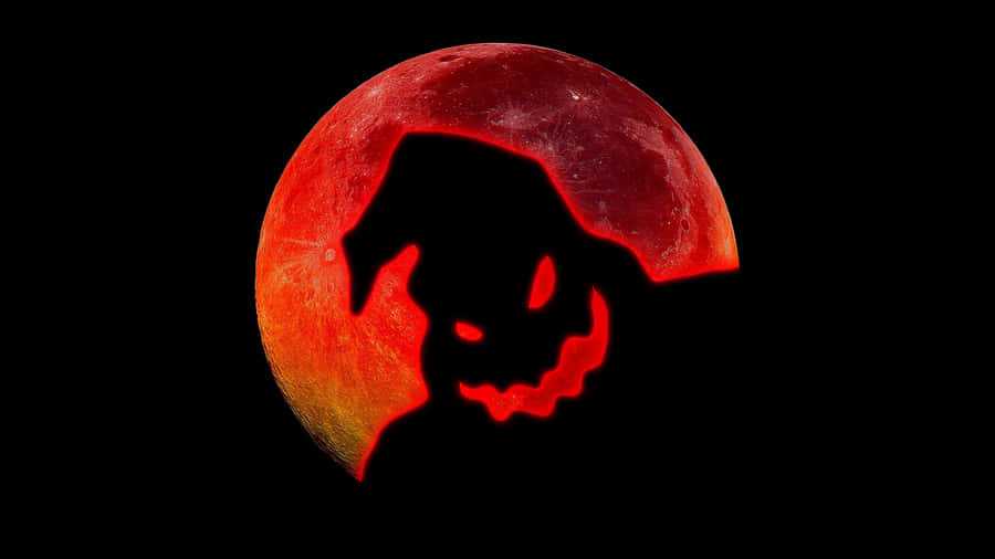 Oogie Boogie Red Moon Wallpaper