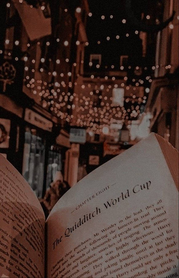 Open Book On The Streets Hp Aesthetic Wallpaper