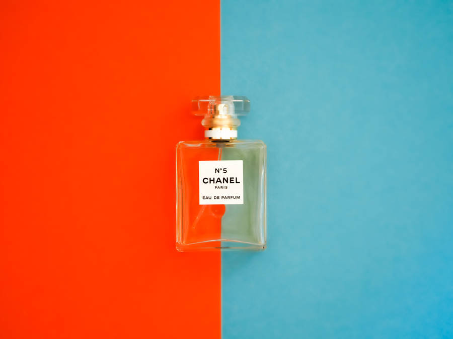 Orange Blue Chanel No. 5 Wallpaper